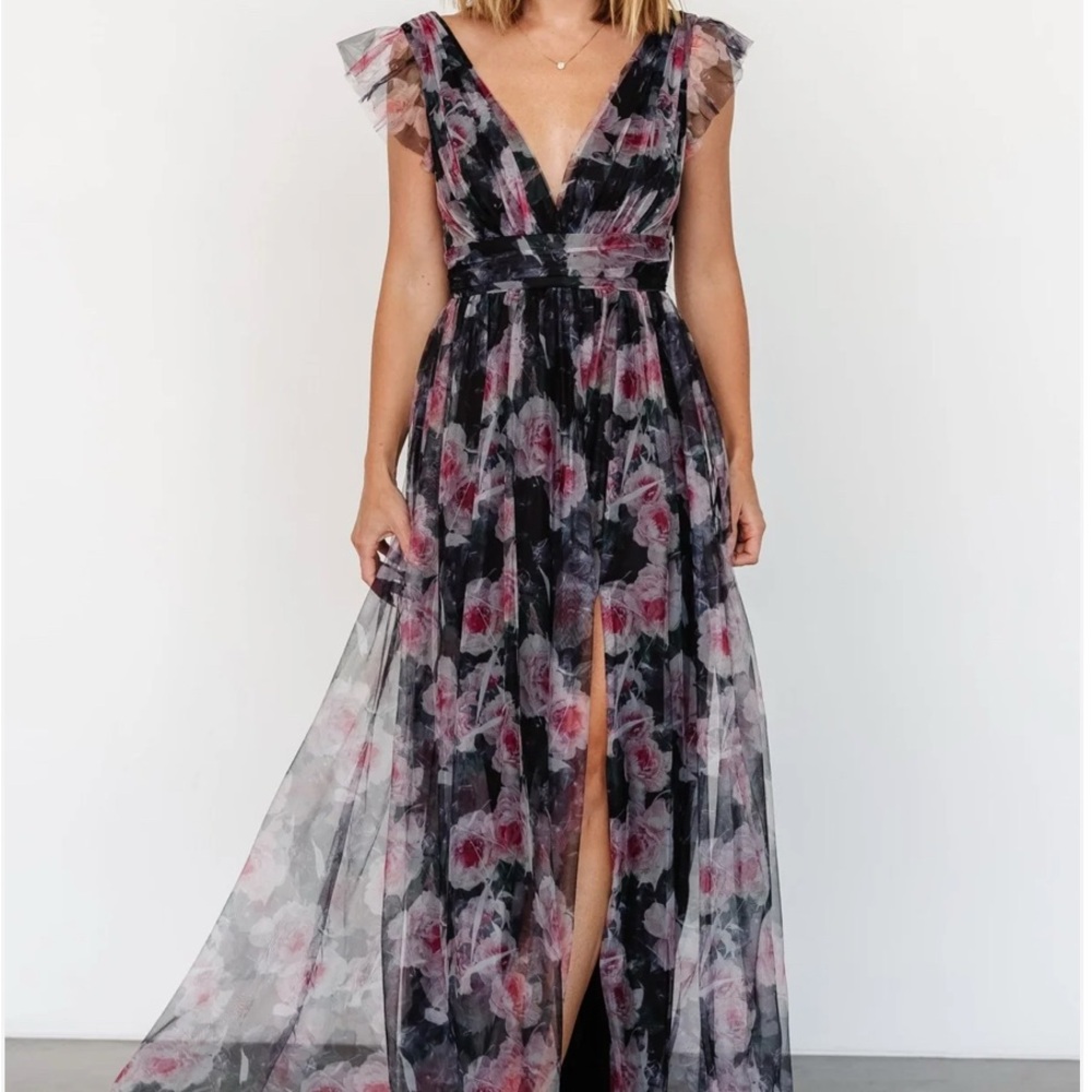 Floral V-Neck Maxi Dress